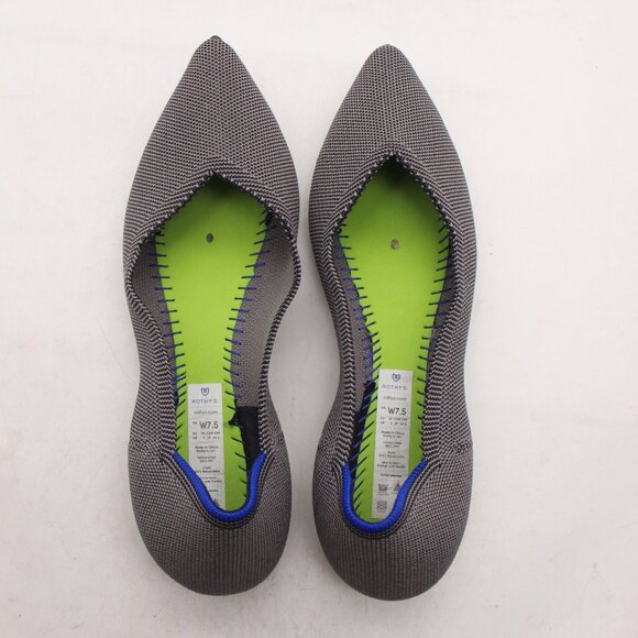 Rothy’s The Point Women's Size 7.5 Gray Ballet Flat Classic Slip On Shoes - Picture 9 of 9